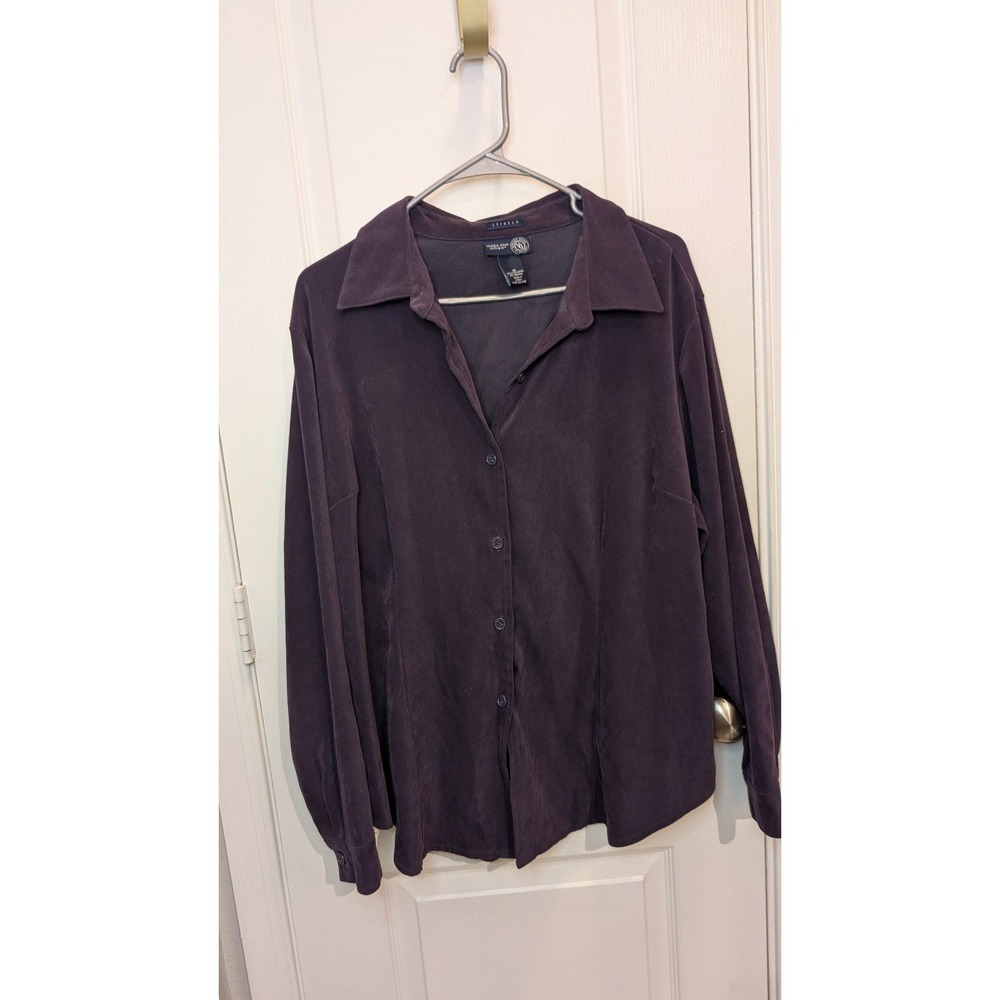 Venezia‎ Jeans Microfiber Button down Purple 16
